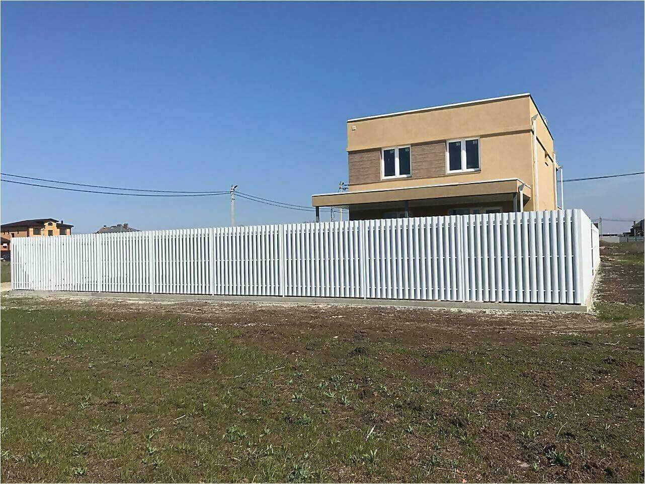 забор из штакетника 95м фото4 в Выборге