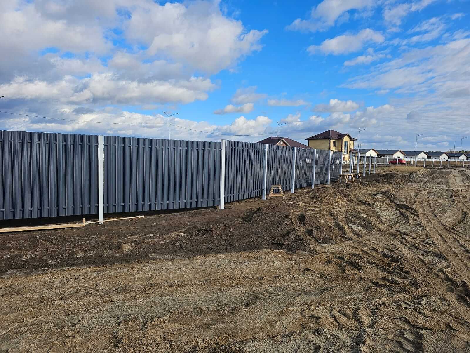 Забор из евроштакетника 234м RAL7024/7024 Серый Графит двусторонний фото 7 в Выборге
