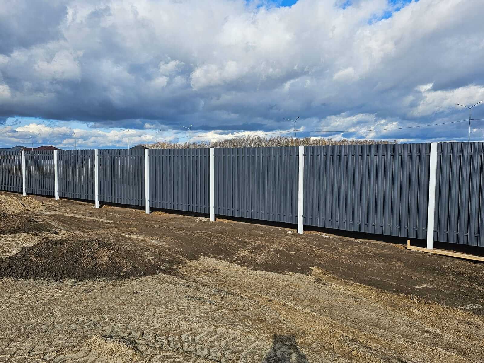 Забор из евроштакетника 234м RAL7024/7024 Серый Графит двусторонний фото 2 в Выборге