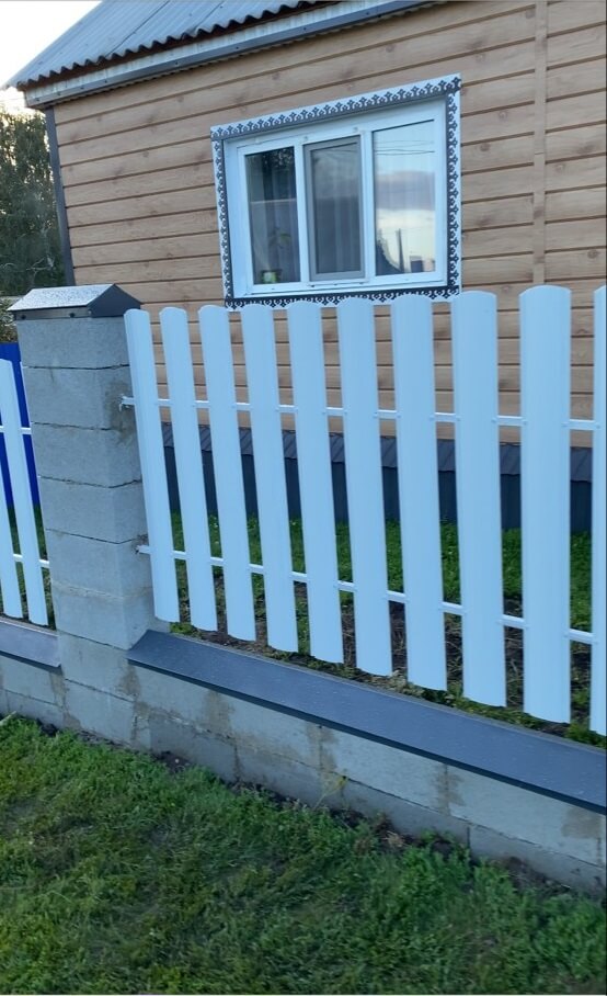 Забор из евроштакетника 16м RAL9003/9003 Белый двусторонний фото 2 в Выборге