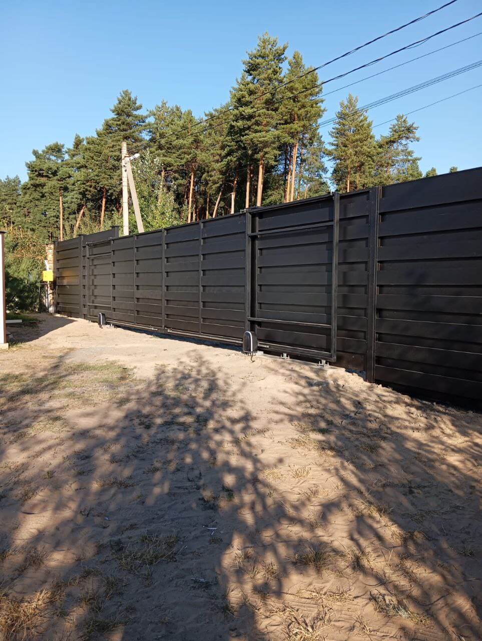 Забор-ранчо из металлопланкена 37м RAL9005 Черный МАТТЕ фото 2 в Выборге