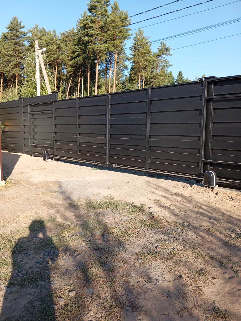 Забор-ранчо из металлопланкена 37м RAL9005 Черный МАТТЕ фото 1 в Выборге
