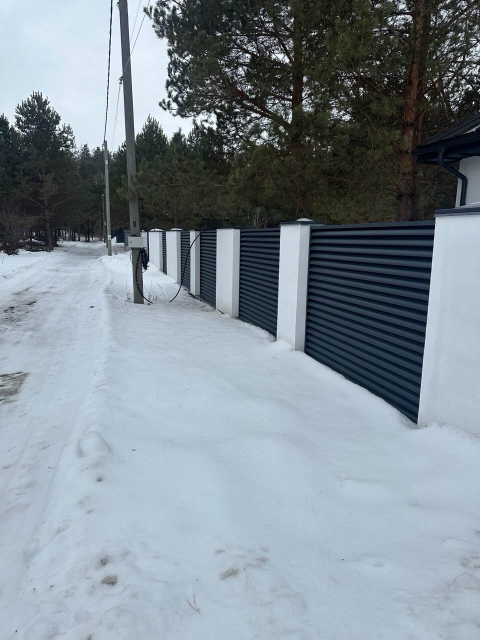 Забор-жалюзи 76м RAL7024/7024 Серый Графит двусторонний МАТТЕ фото 5 в Выборге