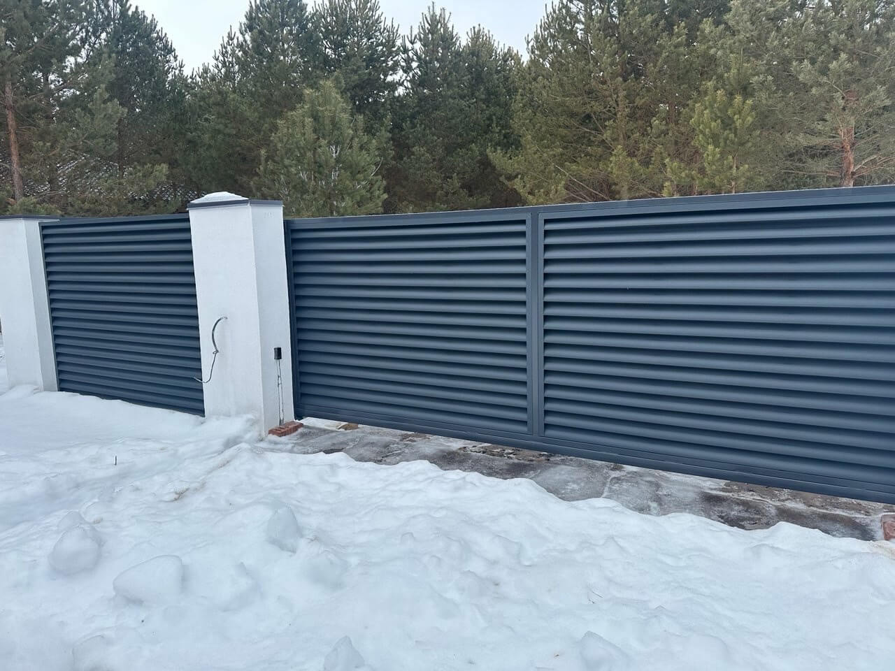 Забор-жалюзи 76м RAL7024/7024 Серый Графит двусторонний МАТТЕ в Выборге