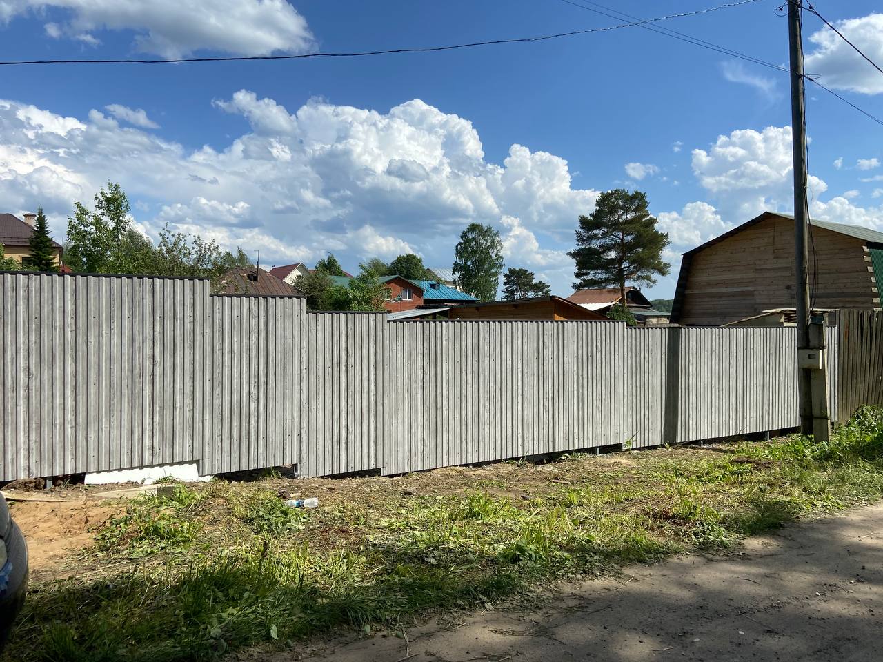 Забор из профнастила НС-10 42м Светлая Береза SteelArt фото 8 в Выборге