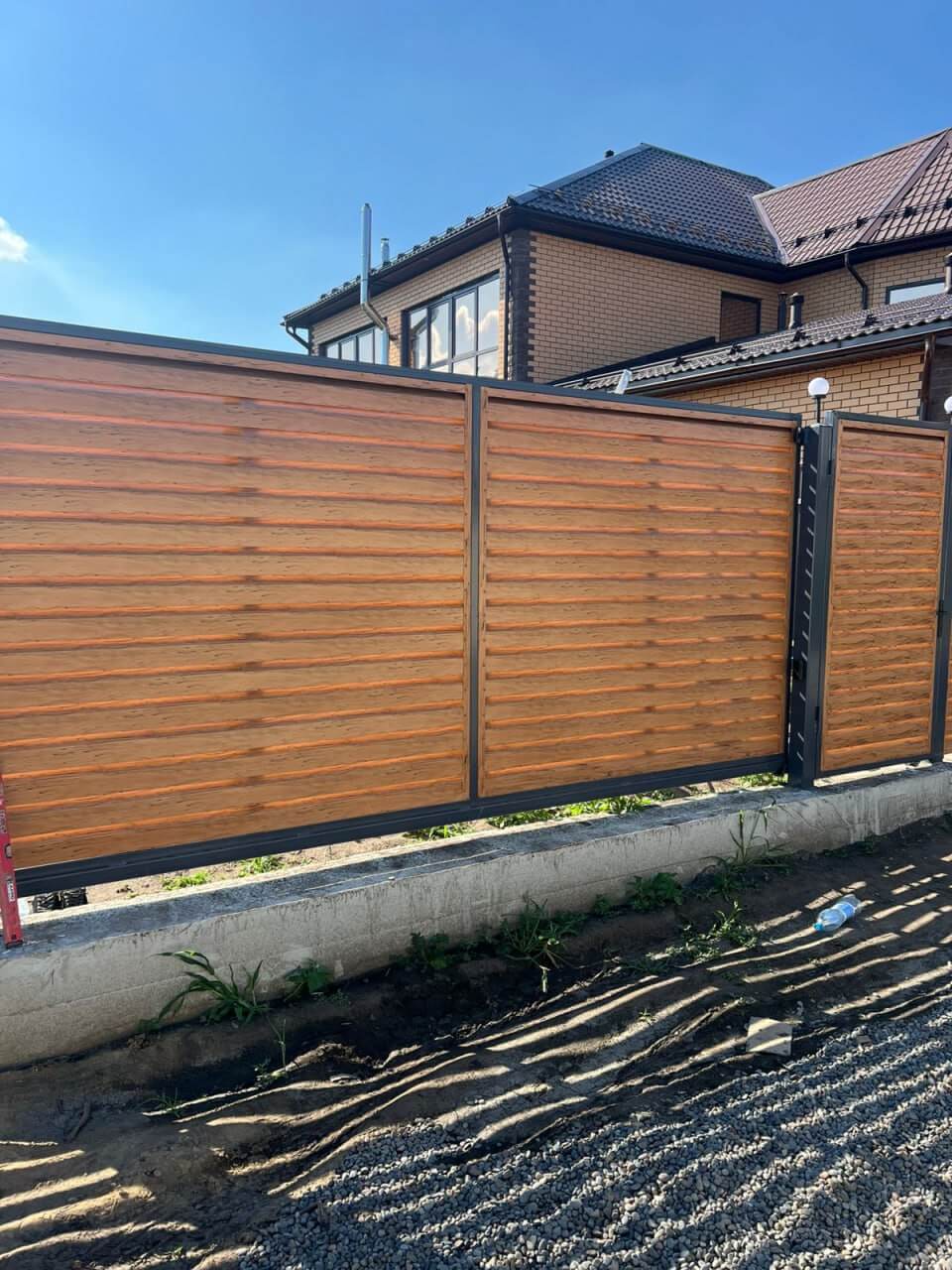 Забор-жалюзи из ламелей Хай-Тек 57м Кипарис 2xPrintech двусторонний фото 3 в Выборге