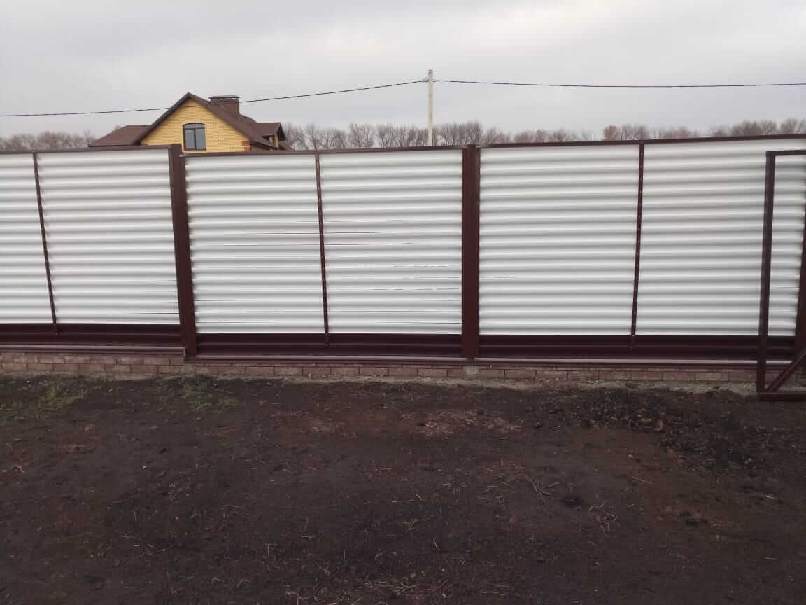 Забор-жалюзи 22м RAL9003/9003 Белый двусторонний фото 1 в Выборге